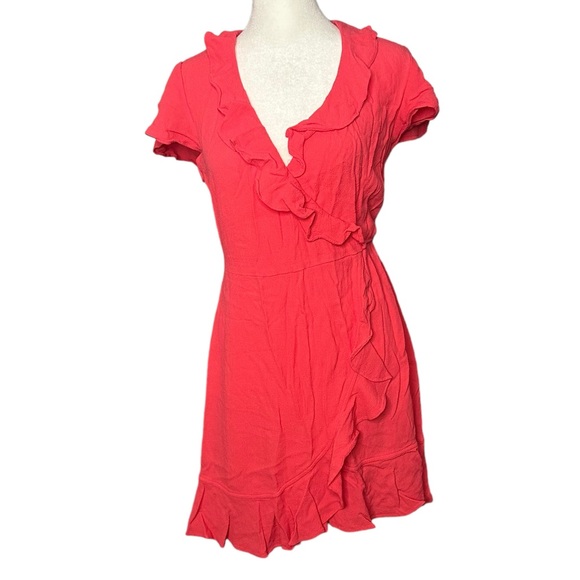 Draper James Solid Ruffle Wrap Dress - Picture 2 of 12